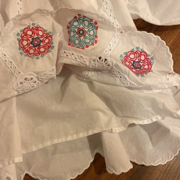 J. Crew White Blouse with Floral Embroidery - Picture 4 of 8